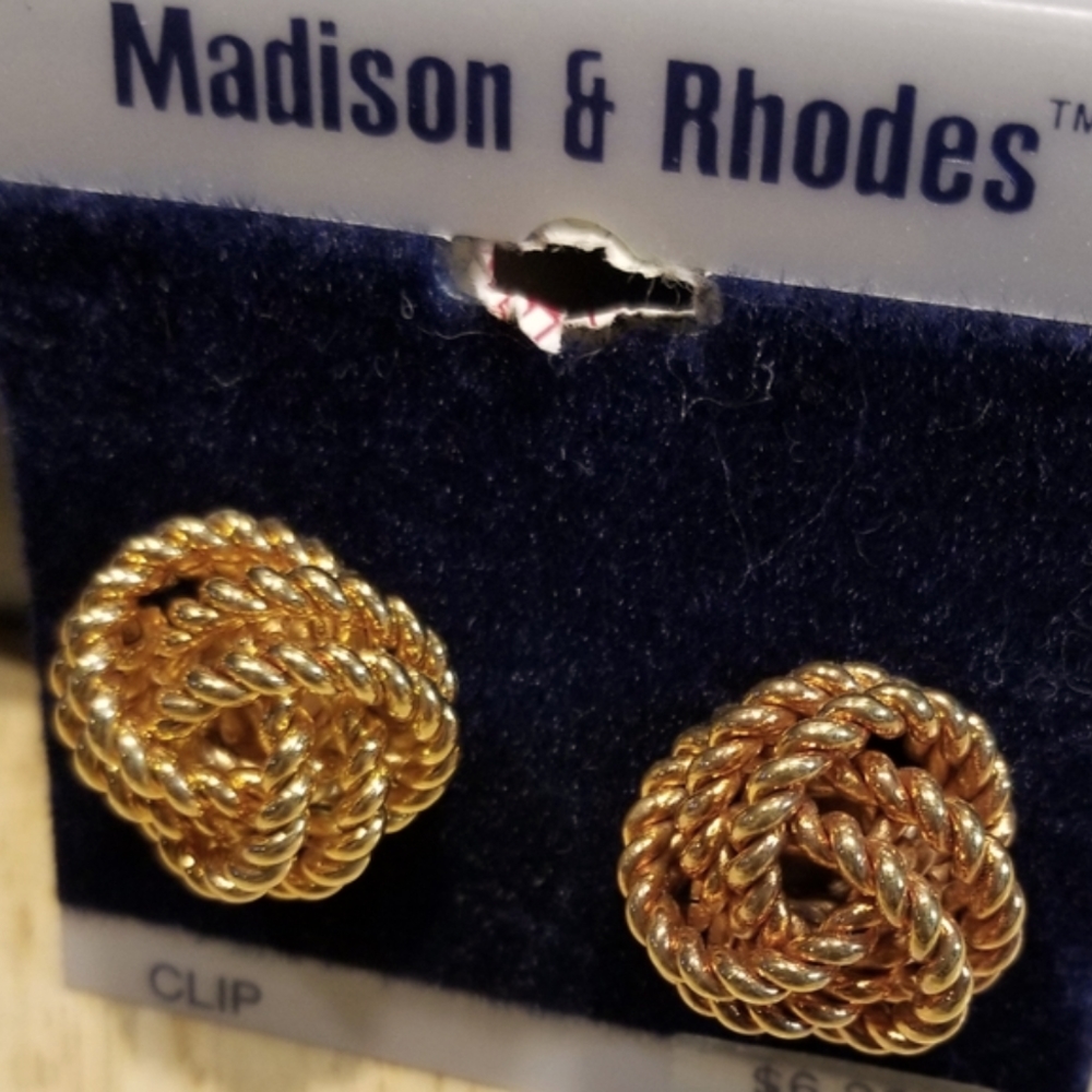 Cluster clip on earrings.